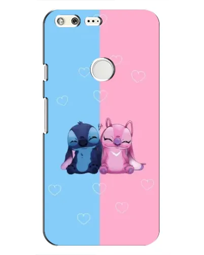 Чехол для Google Pixel с картинкой «Stitch и Angel Love»