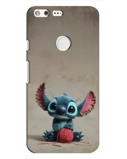 Чехол для Google Pixel с картинкой «Стич на коричневом фоне»