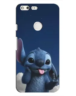 Чехол для Google Pixel с картинкой «Стич в облаках»
