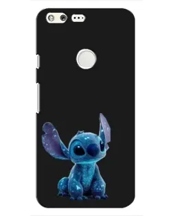 Чехол для Google Pixel с картинкой «Стич на черном»