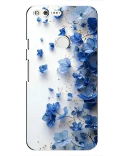 Чохол для Google Pixel з картинкою «Блакитний квітковий каскад»