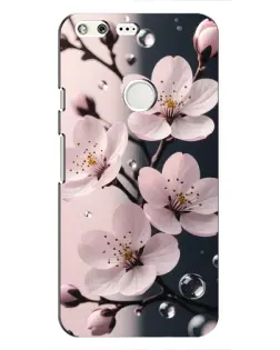 Чехол для Google Pixel с картинкой «Нежная сакура и капли»