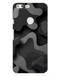 Чехол для Google Pixel с картинкой «Темный абстрактный камуфляж»