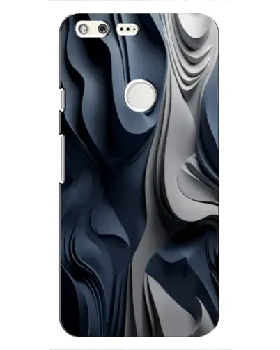Чехол для Google Pixel с картинкой «Объемные синие складки»