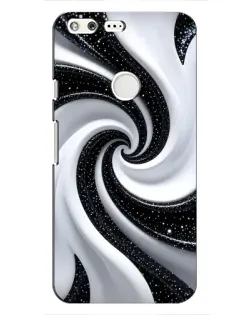 Чехол для Google Pixel с картинкой «Черно-белая спираль»