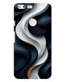 Чехол для Google Pixel с картинкой «Объемные черно-белые ленты»