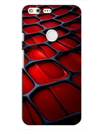 Чехол для Google Pixel с картинкой «Красная глянцевая сетка»