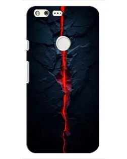 Чехол для Google Pixel с картинкой «Kрасная лавовая трещина»