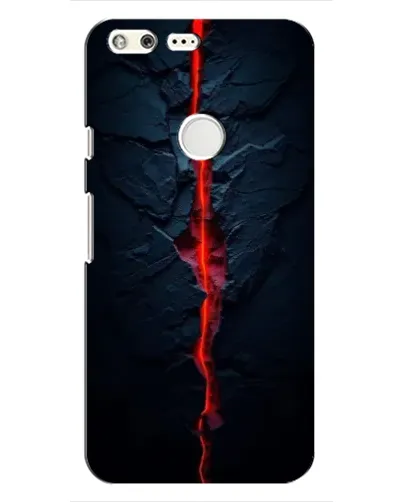 Чехол для Google Pixel с картинкой «Kрасная лавовая трещина»