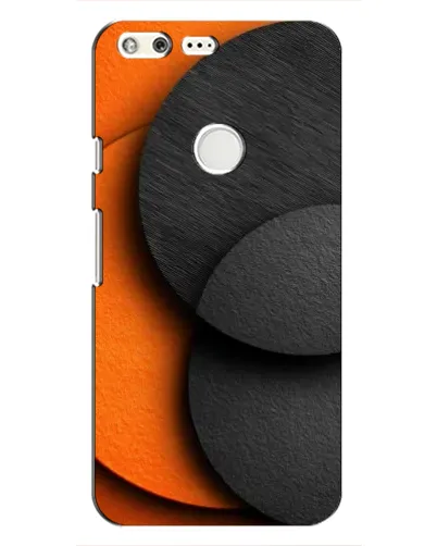 Чехол для Google Pixel с картинкой «Геометрия оранжевых кругов»