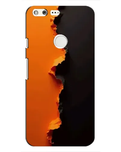 Чехол для Google Pixel с картинкой «Оранжевый разлом»