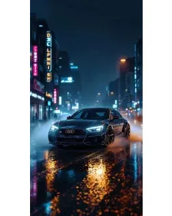 Чехол для Google с картинкой «Ночной город и Audi»