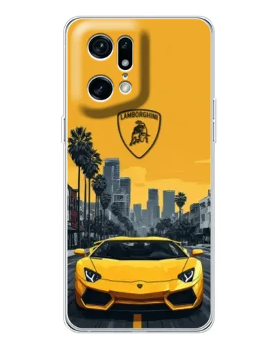 Чехол для HMD Fuse с картинкой «Желтый Lamborghini город»