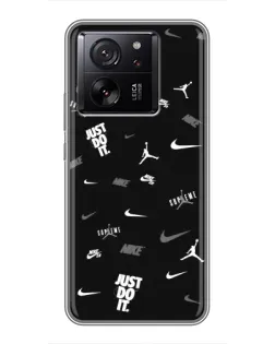 Чехол для HMD Pulse 2 Pro с картинкой «Nike Black Pattern»