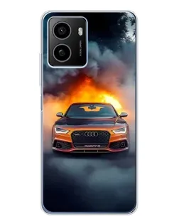 Чохол для HMD Pulse Plus з картинкою «Audi у вогняному диму»