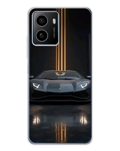 Чохол для HMD Pulse Plus з картинкою «Lamborghini золоті лінії»