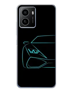 Чохол для HMD Pulse Plus з картинкою «Блакитний силует Lamborghini» Чохол для HMD Pulse Plus з картинкою «Блакитний силует Lamborghini»