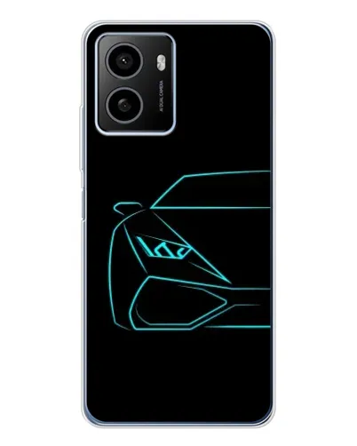 Чохол для HMD Pulse Plus з картинкою «Блакитний силует Lamborghini»