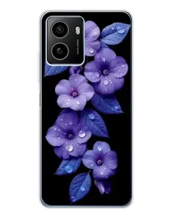 Чохол для HMD Pulse Plus з картинкою «Фіолетові квіти з росою»