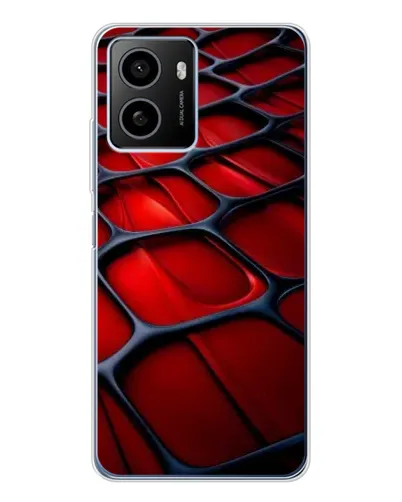 Чехол для HMD Pulse Plus с картинкой «Красная глянцевая сетка»
