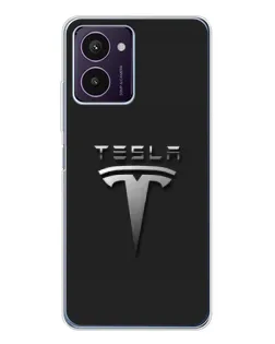 Чохол для HMD Pulse Pro з картинкою «Сталевий логотип Tesla»