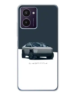 Чохол для HMD Pulse Pro з картинкою «Сріблястий Cybertruck Tesla»