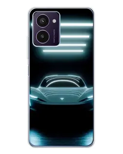 Чохол для HMD Pulse Pro з картинкою «Tesla в неоні»