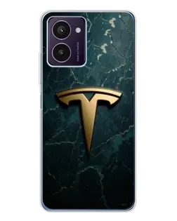 Чохол для HMD Pulse Pro з картинкою «Мармурова Tesla Gold»