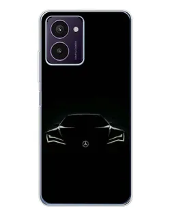 Чехол для HMD Pulse Pro с картинкой «Mercedes — силуэт авто» Чехол для HMD Pulse Pro с картинкой «Mercedes — силуэт авто»