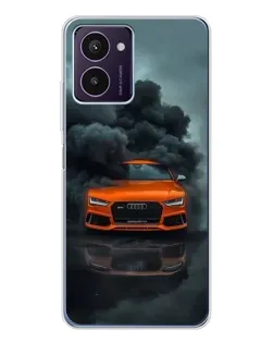 Чохол для HMD Pulse Pro з картинкою «Audi у хмарах диму»