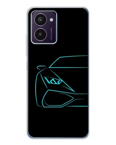 Чохол для HMD Pulse Pro з картинкою «Блакитний силует Lamborghini» Чохол для HMD Pulse Pro з картинкою «Блакитний силует Lamborghini»