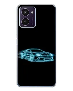 Чохол для HMD Pulse Pro з картинкою «Неоновий контур Lamborghini»