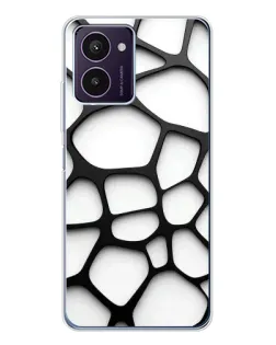 Чохол для HMD Pulse Pro з картинкою «Біла об'ємна сітка»