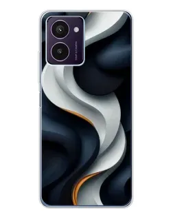 Чохол для HMD Pulse Pro з картинкою «Об'ємні чорно-білі стрічки»