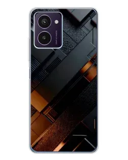 Чохол для HMD Pulse Pro з картинкою «Чорні геометричні блоки»