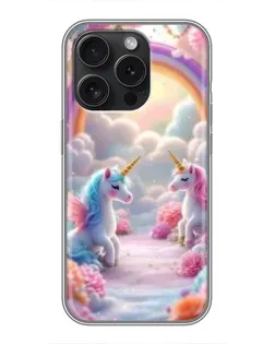 Чохол для HMD Vibe 2 Pro з картинкою «Веселка і єдинороги»