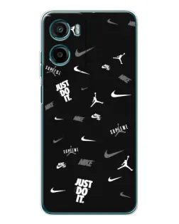 Чохол для HMD Vibe2 з картинкою «Nike Black Pattern»