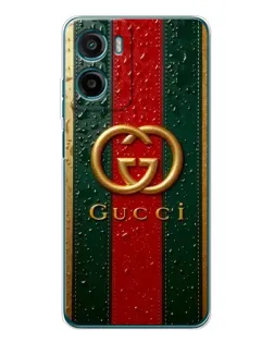Чохол для HMD Vibe2 з картинкою «Gucci — фірмова смуга та золото»