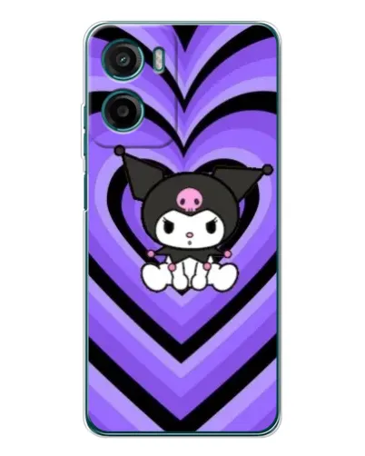 Чехол для HMD Vibe2 с картинкой «Kuromi и фиолетовые сердца»
