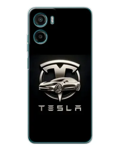 Чехол для HMD Vibe2 с картинкой «Tesla — серебристое авто» Чехол для HMD Vibe2 с картинкой «Tesla — серебристое авто»