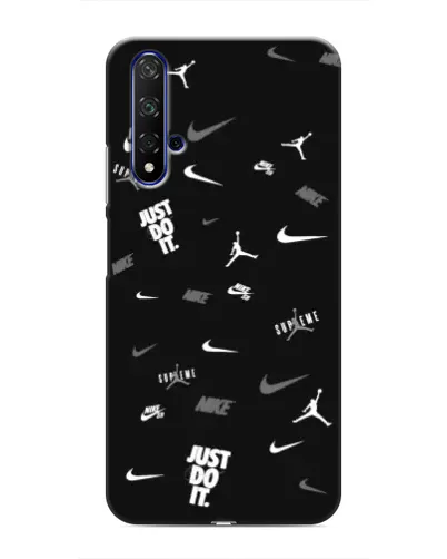 Чохол для Huawei Honor 20 з картинкою «Nike Black Pattern» Чохол для Huawei Honor 20 з картинкою «Nike Black Pattern»