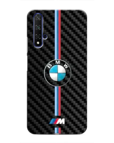 Чохол для Huawei Honor 20 з картинкою «Емблема BMW та карбон»