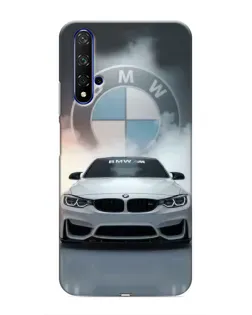 Чохол для Huawei Honor 20 з картинкою «BMW в білому диму» Чохол для Huawei Honor 20 з картинкою «BMW в білому диму»