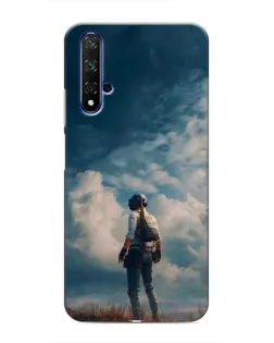 Чохол для Huawei Honor 20 з картинкою «Герой PUBG на скелі» Чохол для Huawei Honor 20 з картинкою «Герой PUBG на скелі»