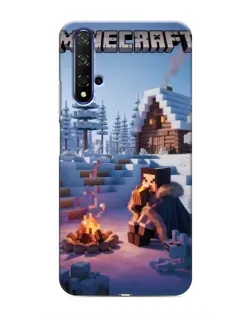 Чохол для Huawei Honor 20 з картинкою «Зимовий Minecraft»