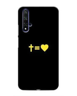 Чохол для Huawei Honor 20 з картинкою «Серце та Хрест»