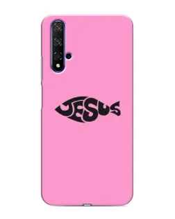 Чохол для Huawei Honor 20 з картинкою «Рожевий символ Jesus»