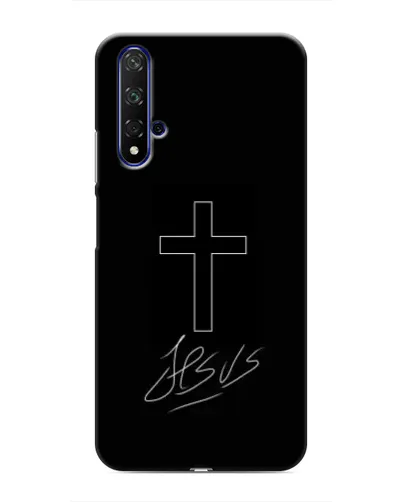 Чехол для Huawei Honor 20 с картинкой «Графический крест Jesus» Чехол для Huawei Honor 20 с картинкой «Графический крест Jesus»