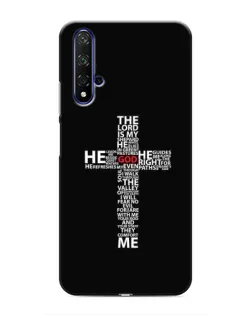 Чехол для Huawei Honor 20 с картинкой «Текстовый крест»