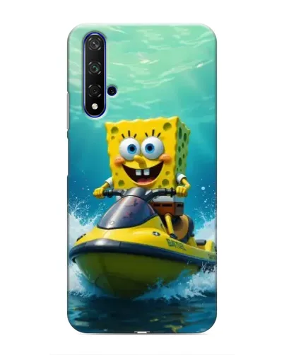 Чехол для Huawei Honor 20 с картинкой «Спанч Боб на гидроцикле»